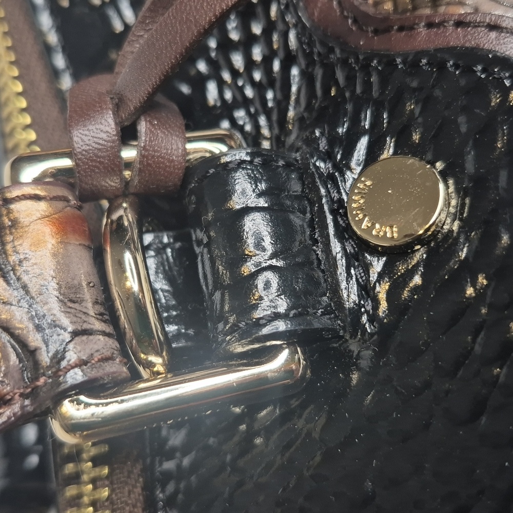 Brahmin FAYE Fall Tortoise Croc Embossed Handbag - Picture 6 of 17